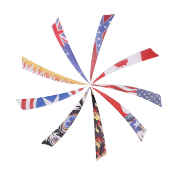 New arrival national flag pattern 4'' 5'' turkey feather 