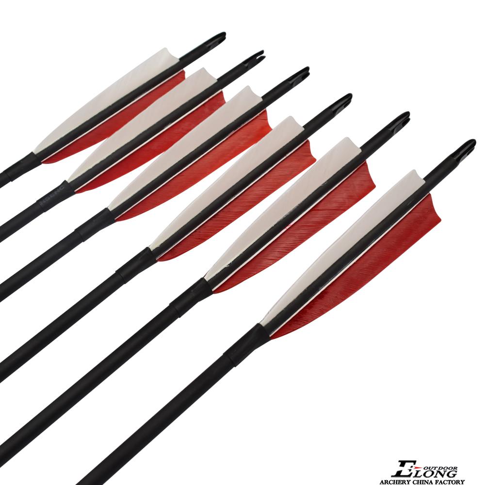 Turkey Feather Roll Fiberglass Arrows