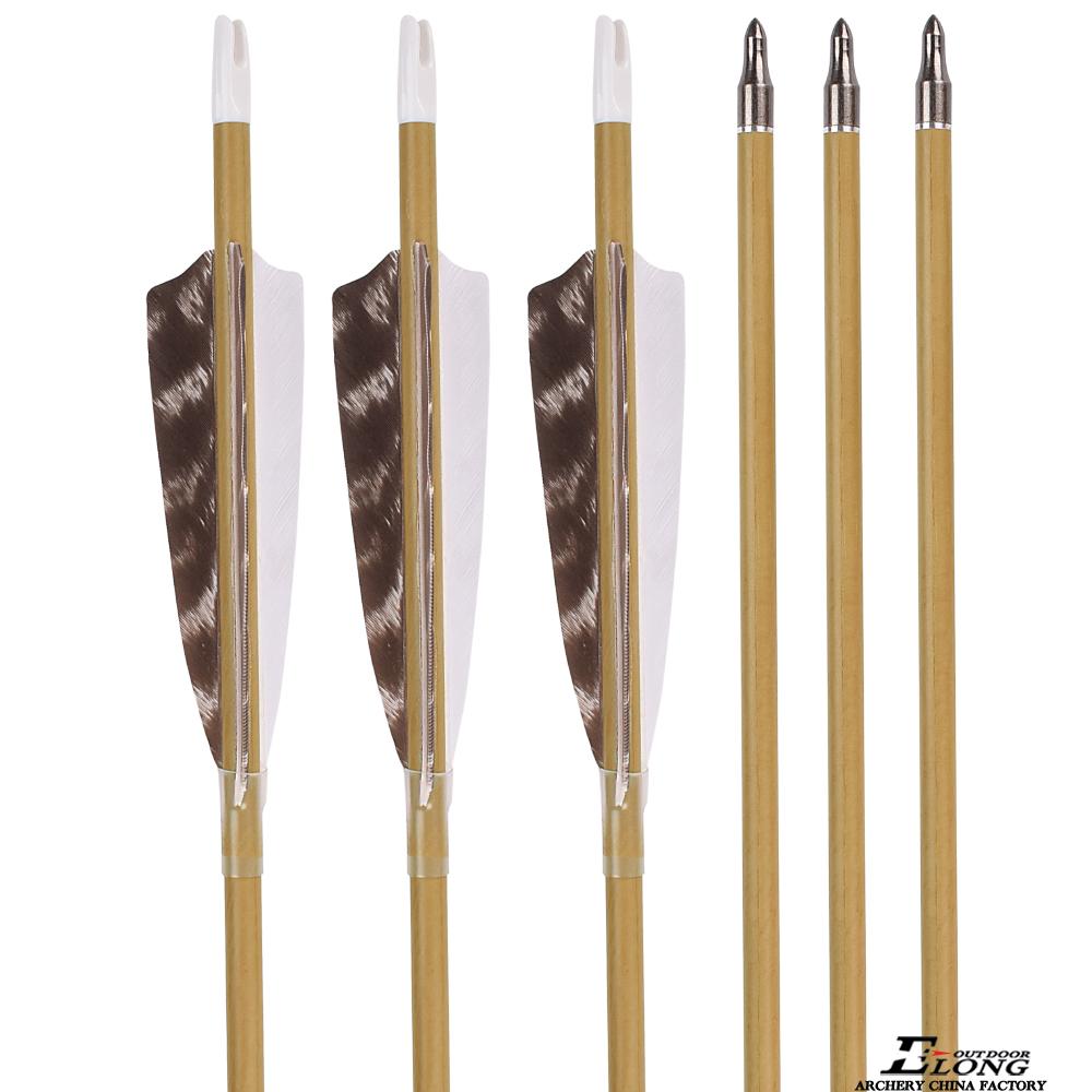 Wood camo pure carbon arrow natural stripe feather 