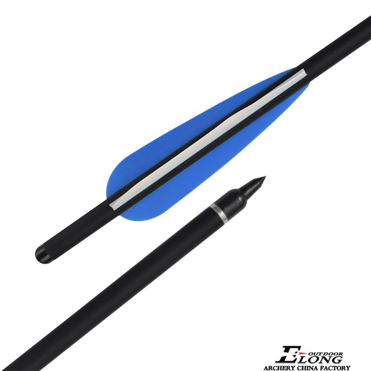 Crossbow Bolt Glass Fiber Arrow Blue Color Vane 125 Grain Screw Field Point Crossbow Arrow
