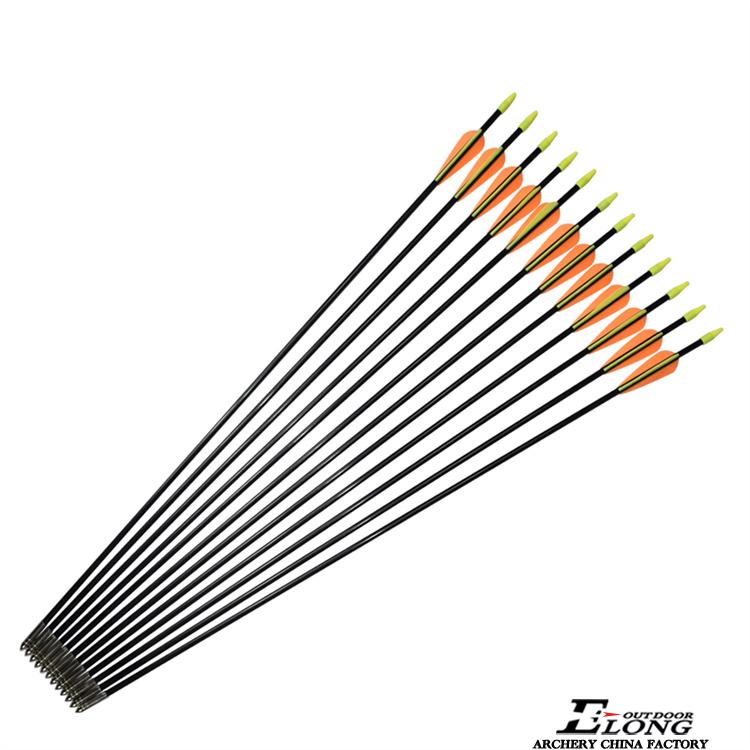 Newly design fiberglass arrows for professional archery recurve bow