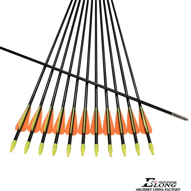 Newly design fiberglass arrows for professional archery recurve bow