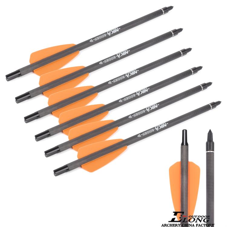 Crossbow Bolts 12PK Fiberglass Arrow OD8mm with 110 Grain Screw-in-Out  Field Tips and Aluminum Flat Nock for Deer Hunting (16 Inch), Crossbow Bolts  -  Canada