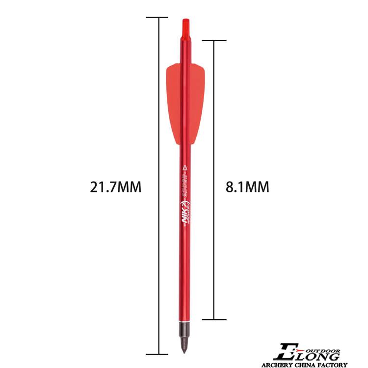 ELONG弓箭配件R9铝弩箭 7.5”短弩箭射箭训练