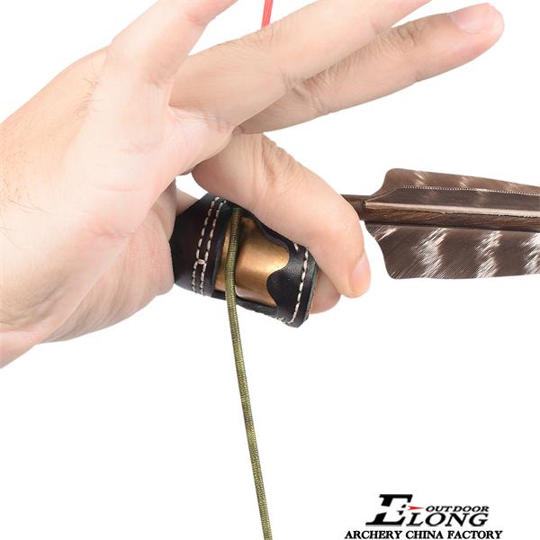 420028 Elong Outdoor Archery Thumb Ring Handmade Finger Protector Thumb For Outdoor Shooting Accessories Finger Tab