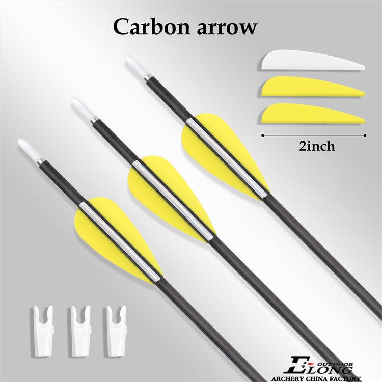 ELONG OUTDOOR 121125 ID3.2MM Pure Carbon Arrow  For Archery Target Shooting