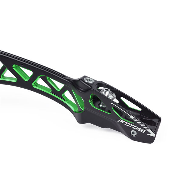 25inches ILF RH/LH Black&Green Color Recurve Bow Riser