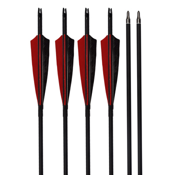 Turkey Feather Roll Fiberglass Arrows