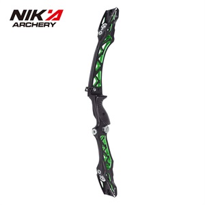 NIKA ET-11 Protoss 25inches ILF RH/LH Black&Green Color Recurve Bow Riser