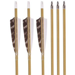 Wood camo pure carbon arrow natural stripe feather 