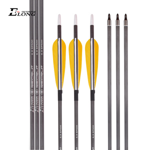 Elong Recruit ID 6.2mm carbon fiber arrow shaft turkey feather archery arrow