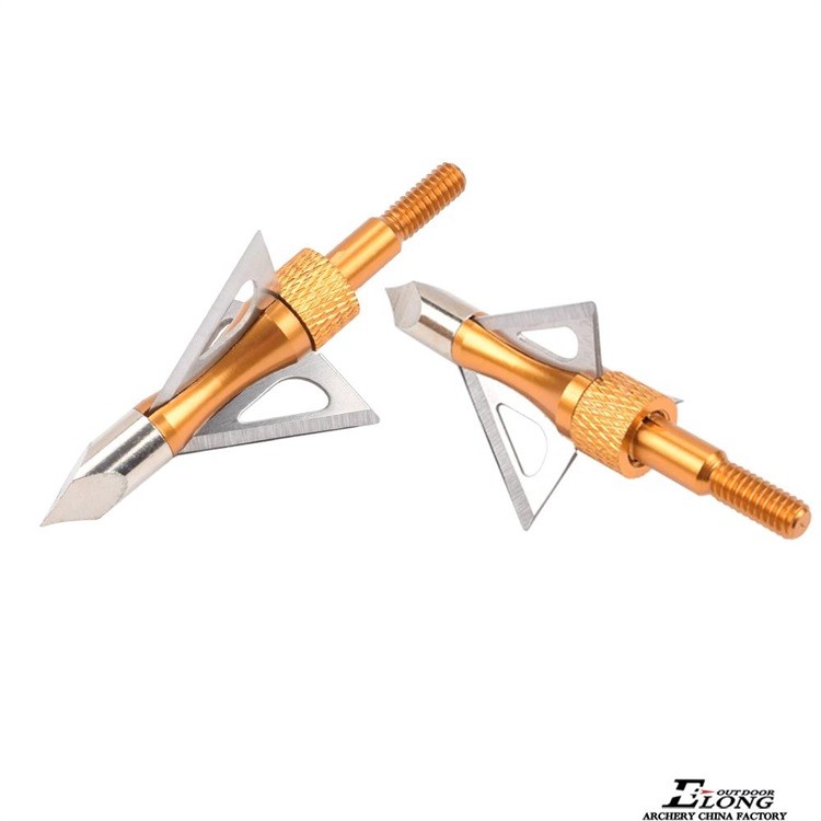 Gold archery hunting broadhead 100grain fixed blades