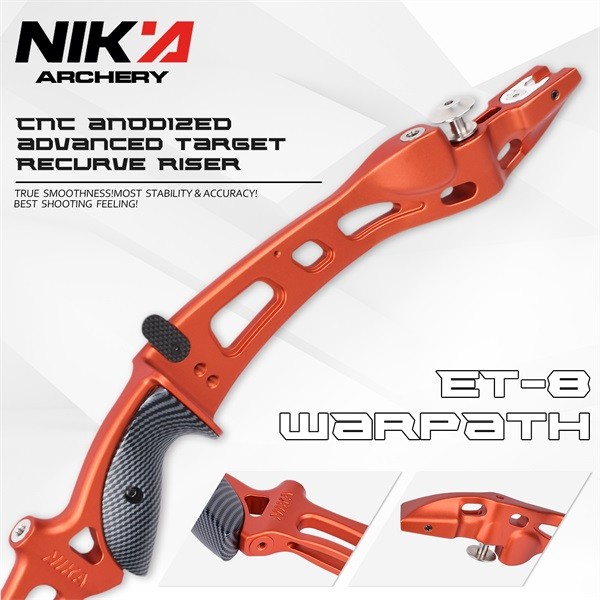 Nika Archery RH ILF Riser Warpath ET-8 25 Inch Recurve Bow Riser
