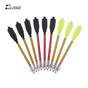 Elong Outdoor 6.5inch Aluminium Crossbow Bolts Arrows With Blade Broadhead