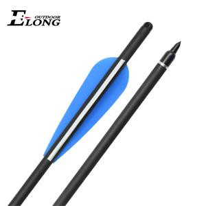 Crossbow Bolt Glass Fiber Arrow Blue Color Vane 125 Grain Screw Field Point Crossbow Arrow