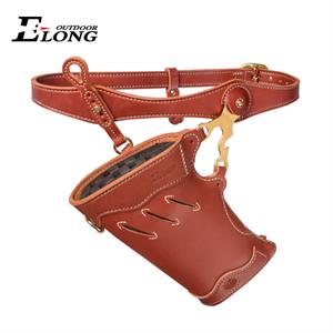 Elong Outdoor Manchu Quiver Leather Hip Quiver for Horseback Archery